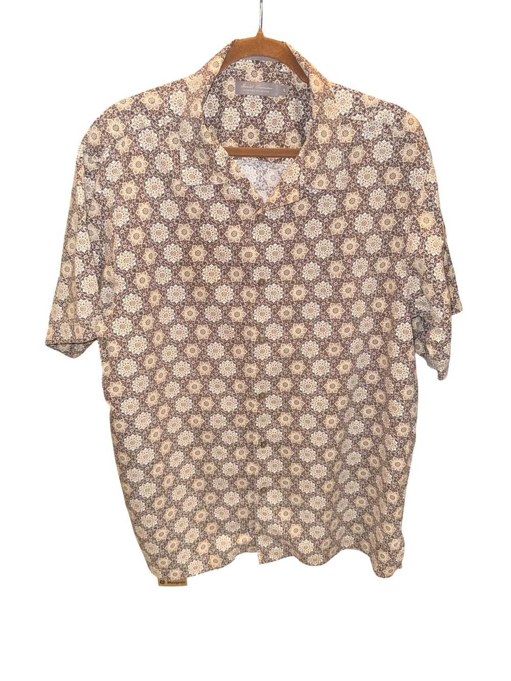 Daniel Cremieux Signature Men's Floral Print Short Sleeve Shirt Size L